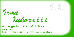 irma kukorelli business card